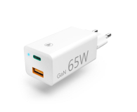 Ładowarka i akumulator Hama Ładowarka sieciowa HAMA 1xUSB 1xUSB-C GaN PD 65W QC3.0 biała